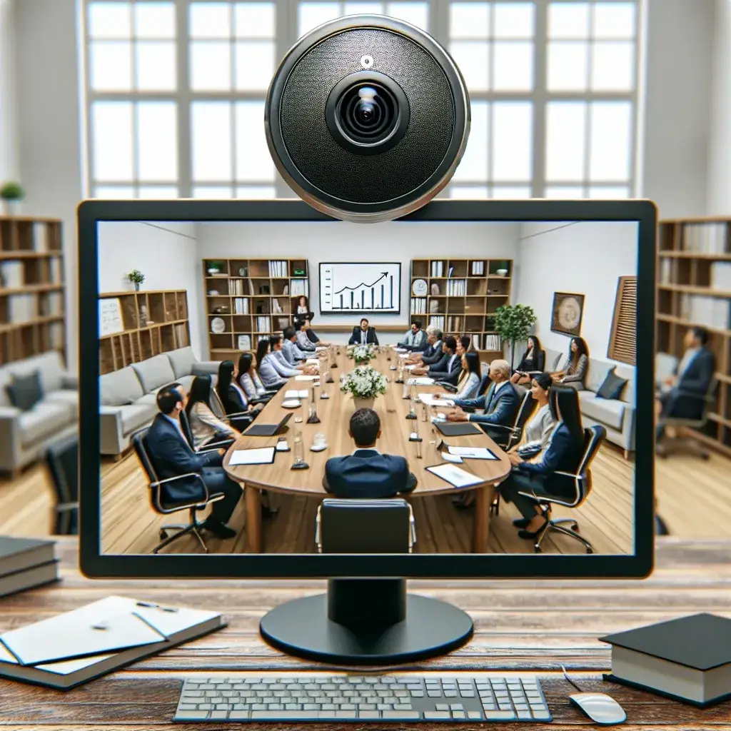Análise de webcams com lente grande angular para reuniões em grupo no Brasil